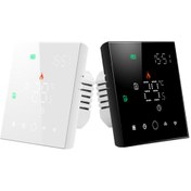 تصویر ترموستات لمسی فن کوئلLED و گرمایش از کف wifi 