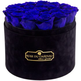 تصویر Blue Eternal Roses In Black Large Flocked Box | کد: ZNB-1JBP 