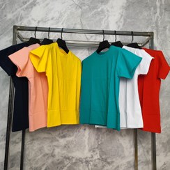 تصویر تیشرت زنانه بیسیک فری سایز نخ پنبه 