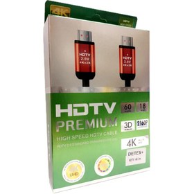 تصویر کابل HDMI با کیفیت 4K برند DETEX+ (به طول 3 متر) 