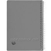 تصویر دفتر یادداشت ۱/۸ طلقی بغل سیم ۳۰۰ برگ سادات 