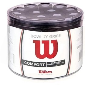 تصویر اورگریپ راکت تنیس ویلسون Wilson Bowl O Grips بسته 60 عددی مشکی 