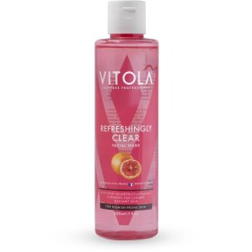 تصویر ژل شست و شوی صورت ویتولا حاوی عصاره گریپ فروت حجم 200 میل vitola refreshingly clear facial wash Contains grapefruit extract 200ml