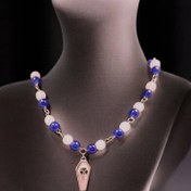 تصویر گردنبند مروارید با پلاک تابوت مدل 007 