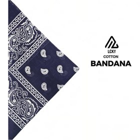 تصویر باندانا سرمه‌ای 