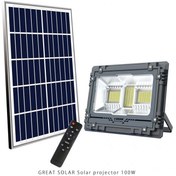 تصویر پروژکتور خورشیدی 100 وات برند GREAT SOLAR GREAT SOLAR Solar projector 100W