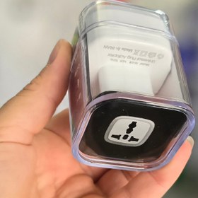 تصویر تبدیل ۳ به ۲ چراغدار Voltix M03 پک شیشه ای 