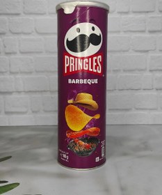 تصویر چیپس سیب زمینی پرینگلز طعم باربیکیو 165 گرمی باکس 19 عددی Pringles BBQ Potato Chips 165 gr