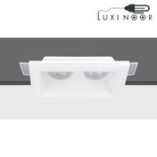 تصویر فریم گچی مربع سقفی دو خانه توکار شعاع کد SH-2202 