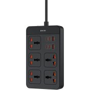 تصویر چندراهی برق گرین لاین GS500 ظرفیت ۵ عدد با کابل ۳ متر و شارژر PD 