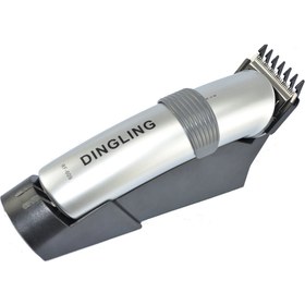 تصویر موزن موی حرفه‌ای نقره‌ای/مشکی برند dingling Professional Hair Trimmer Silver/Black