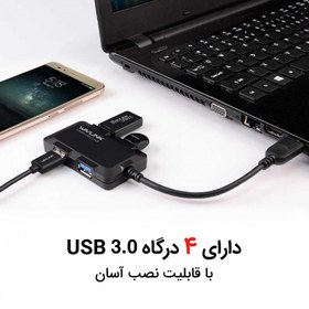 تصویر هاب USB 3.0 چهار پورت ویولینک مدل WL-UH30410 ا WL-UH30410 4Port USB 3.0 HUB WL-UH30410 4Port USB 3.0 HUB