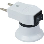 تصویر سرپیچ دوشاخه دار کلید دار ا socket lamp holder with switch socket lamp holder with switch