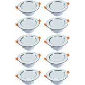 تصویر پنل ال ای دی 8 وات مودی مدل سه حالته طرح دور آلومینیوم کد IR-MD4808-SL بسته 10 عددی 