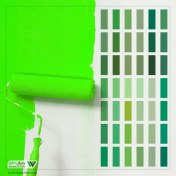 تصویر نقاشی دیوار و ساختمان طیف رنگ سبز 