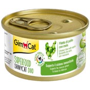 تصویر کنسرو گربه جیم کت طعم مرغ و سیب 70 گرم ( تقویت سیستم ایمنی ) Jimcat Cat Chicken & Apple 70 gr