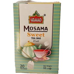 تصویر مسما چای سیاه کیسه ای سی تی سی خارجی حاوی شیرین کننده طبیعی استویا Mosama Sweet Tea Bag Diet