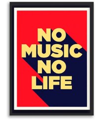 تصویر تابلو NO MUSIC NO LIFE 