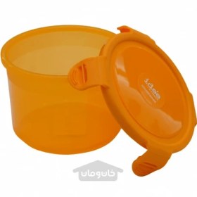 تصویر ظرف غذای گرد درب دار پایونیر رنگ نارنجی 640 میلی لیتر Pioneer Pioneer orange round food container with cap 640 ml