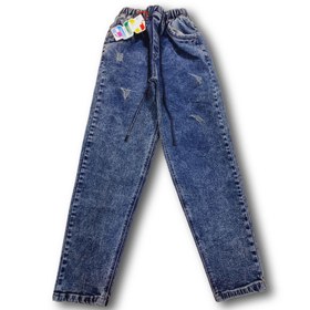 تصویر شلوار جین مام استایل یونیسکس - سایز Mom style jeans for girls and boys