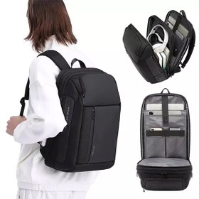 تصویر کوله پشتی لپ تاپ 15.6 اینچ یو اس بی دار ضد آب بنج BG-7663 Bange BG-7663 Tas Ransel pria Laptop Kerja Backpack 15.6 Inch