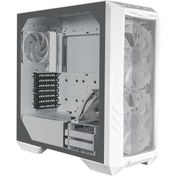 تصویر کیس کامپیوتر کولرمستر مدل HAF 500 ARGB Mid Tower سفید Cooler Master HAF 500 ARGB Mid Tower White Computer Case