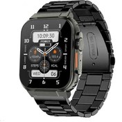 تصویر ساعت هوشمند مدل 600MAh با بدنه فلزی و بند استیل ضد زنگ 