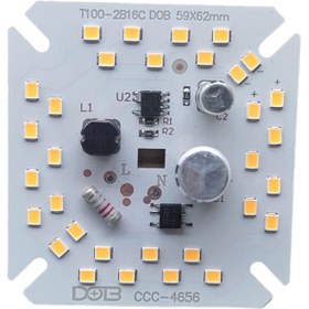 تصویر چیپ ال ای دی 32 وات 220 ولت آفتابی 2 خازن 