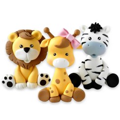 تصویر مجموعه تاپر کیک فوندانتی حیوانات - گوگولی ها 