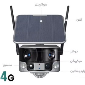 تصویر دوربین سیم کارتی سولار 4K پانوراما 4G/WIFI camera 