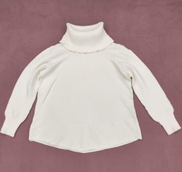 تصویر بافت سفید یقه اسکی 0111 