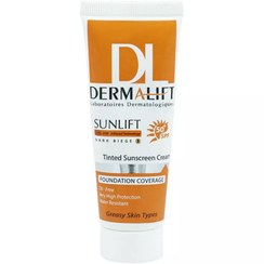 تصویر کرم ضد آفتاب رنگی SPF50 درمالیفت مدل SunLift فاقد چربی 