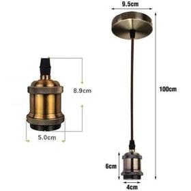 تصویر سرپیچ آویز تزئینی مدل E27 برنجی 