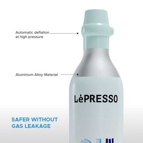 تصویر کپسول گاز CO2 سودا ساز لپرسو مدل LEPRESSO CO2 Soda maker CO2 gas capsule LEPRESSO