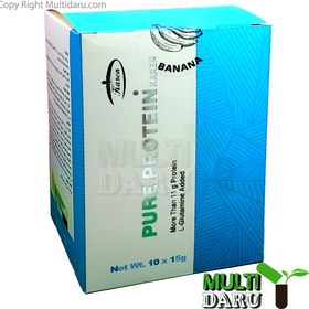 تصویر پودر پیور پروتئین کارن طعم موز بسته ۱۰ عددی ۱۵ گرم 