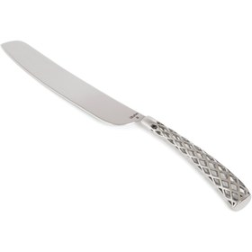 تصویر چاقوی کیک خوری توری – نقره ای 