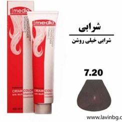 تصویر رنگ مو شرابی خیلی روشن شماره 7.20 مدیا حجم 100 میلی لیتر 