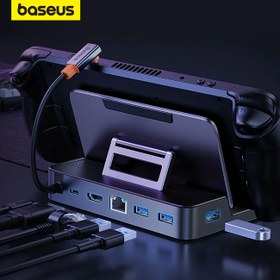 تصویر هاب تایپ سی 6 پورت بیسوس BS-OH115 