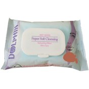 تصویر دستمال مرطوب پاک کننده آرایش دلفین DOOLPHIN 