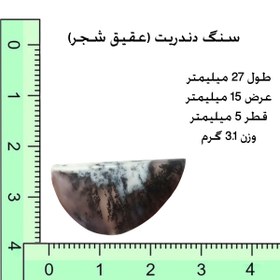 تصویر سنگ دندریت مدل نگین هلال کد d31 