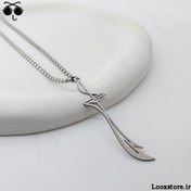 تصویر گردنبند ذوالفقار استیل سایز ۶۰ سانتیمتر 