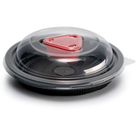 تصویر ظرف یکبار مصرف سالاد و سس کاپ مثلثی کد FT-100 