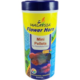 تصویر غذای ماهی مالزی فلاور هورن کالر مینی پلت ۱۷۵گرم Flower Horn Food Mini Pellets 175grams Malaysia