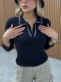 تصویر بلوز یقه شکاری کد 114 