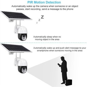 تصویر دوربین مداربسته سیمکارتی 4G V380 Pro خورشیدی 