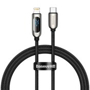 تصویر کابل تبدیل USB-C به لایتنینگ باسئوس مدل CATLSK-A01 طول ۲ متر ۲۰ وات 