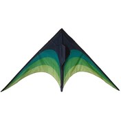 تصویر بادبادک دلتا سبز رنگ به همراه نخ و قرقره 15 سانتی متری ساده به همراه قلاب هرزگرد (پس کرایه) 