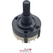 تصویر کلید سلکتور پلاستیکی RS26 سه حالته 4 پل 