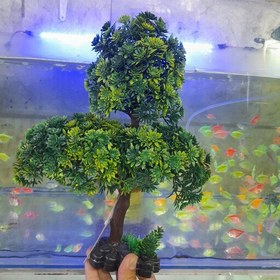 تصویر درختچه مصنوعی آکواریوم دکوری تزئینی 