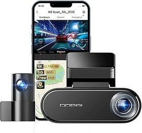 تصویر DDPAI 4K DASH CAM برای اتومبیل ها ، جلو و عقب 2160p+1080p Dashcam داخلی 32G EMMC ADAS 5G WiFi GPS با کنترل برنامه 24 ساعت مانیتور پارکینگ ، N5 دوگانه DDPAI 4K Dash Cam for Cars, Front and Rear 2160P+1080P Dashcam Built-in 32G eMMC ADAS 5G WiFi GPS with APP Control 24 Hours Parking Monitor, N5 Dual